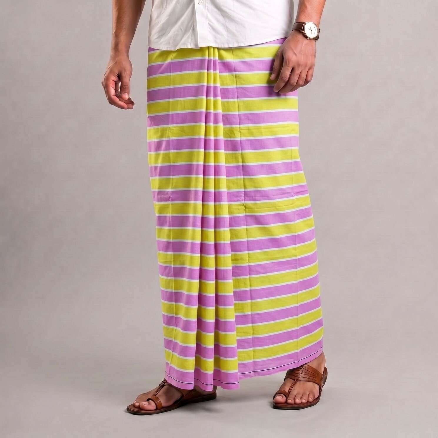 কোডঃ SL-2- Soft Cotton Plain Check Lungi