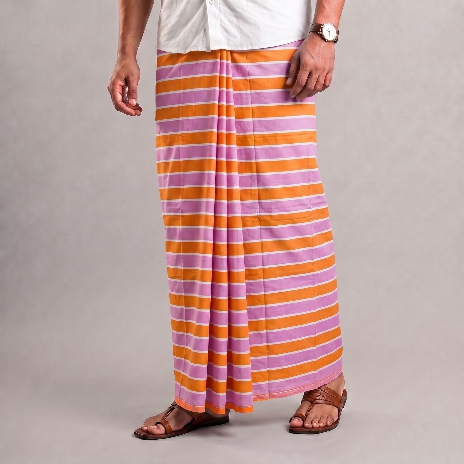 কোডঃ SL-6- Soft Cotton Plain Check Lungi