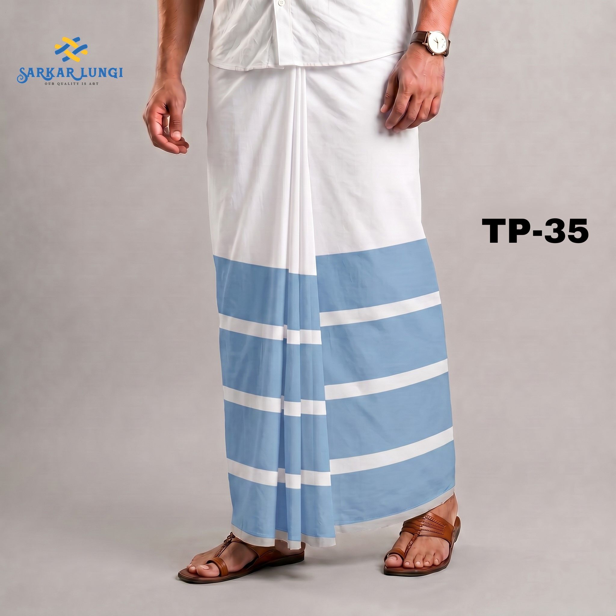 কোডঃ TP 35 – Super Soft TWO PART White Lungi